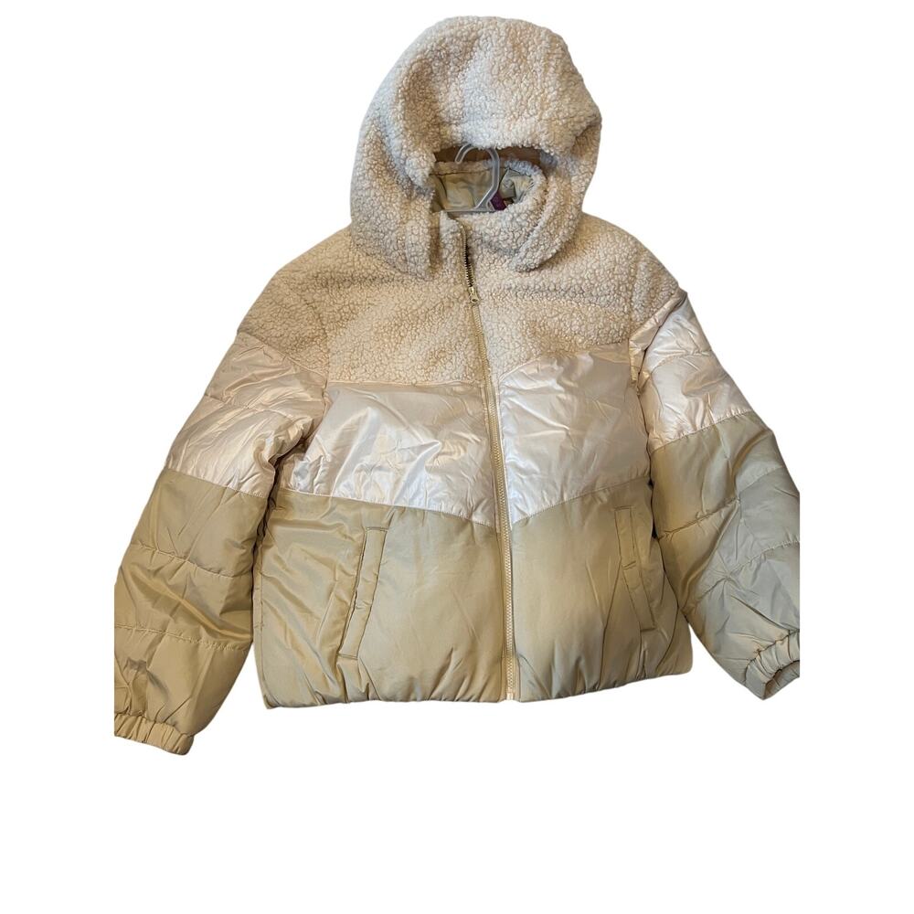 Therapy White Hooded Fleece Jacket Womans XL